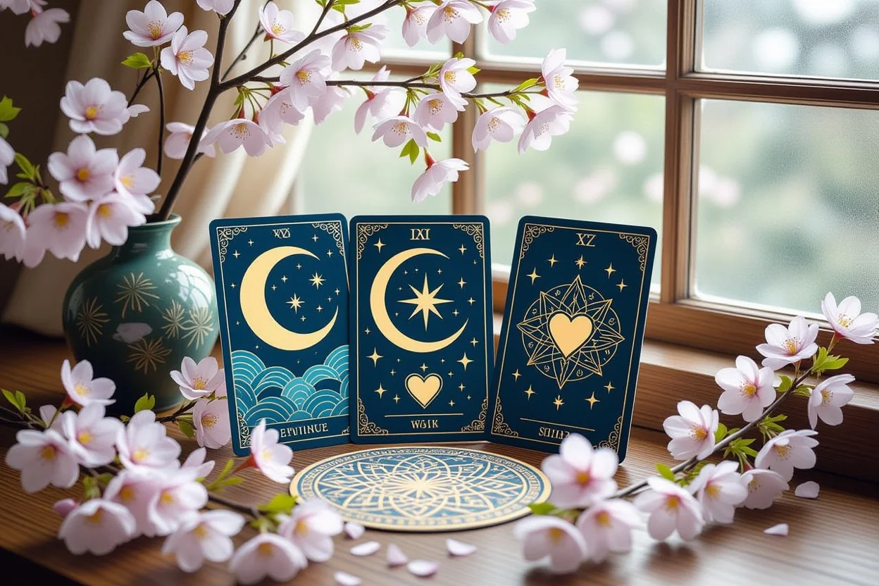 結婚運と恋愛成就を導く神秘的なタロットカード占いの美しい配置
